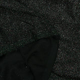 Maille bisous irisée vert fond noir