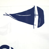 Small boat printed cotton and white background shell