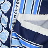 Small boat printed cotton and white background shell