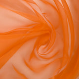 100% muselina de seda color mandarina lisa