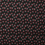 Maille lurex spirale rouge et argent fond noir