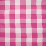 Vichy woven-dyed polyviscose 30 mm white and pink