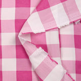 Vichy woven-dyed polyviscose 30 mm white and pink
