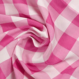 Vichy woven-dyed polyviscose 30 mm white and pink