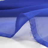 Mousseline de 100% soie unie bleu électrique