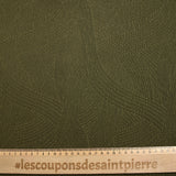 Double gaze brodée pointillisme fond kaki