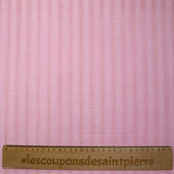 Coton lin rayé Lurex doré fond rose layette