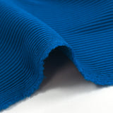 Jersey de viscose côtelé bord-côte bleu cobalt