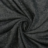 Maille fine Lurex argent fond bleu nuit