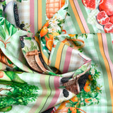 Orange and green vitamin pride cotton