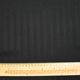 Jacquard polycoton rayé noir