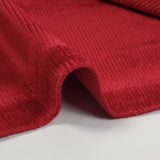 Jersey de velours côtelé tout doux rouge fraise