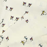 Crêpe polyester onde de vie fond blanc cassé