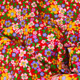 Fundación roja de algodón de algodón estampado de Louison Flower