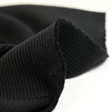 Jersey de viscose côtelé bord-côte Lucie noir