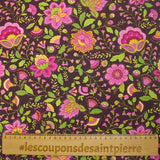 Bubblegum pink bohemian garden print cotton