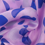 Organza of 100% printed Silk Pois Mauve Fond
