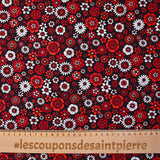 Marguerite rouge estampado algodón de algodón