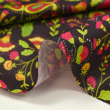 Strawberry red bohemian garden print cotton