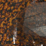 Sequins sur tulle imprimé sauvage