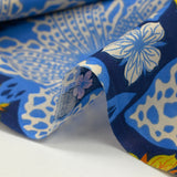 Cotton printed abyss floral navy background