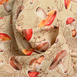 Polycoton imprimé champignon