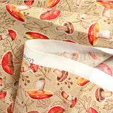 Polycoton imprimé champignon