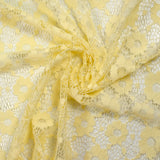 Dentelle polyester Flora jaune beurre