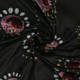 Jersey de velours lurex éclipse fond noir