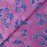 Jersey de viscose imprimé Lisianthus fond violet