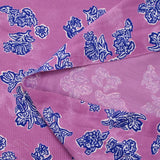 Jersey de viscose imprimé Lisianthus fond violet