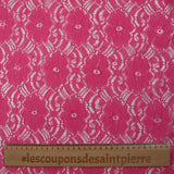 Dentelle polyester Rosalie rose bonbon