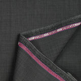 Tela de sastrería de lana elegante en negro y gris