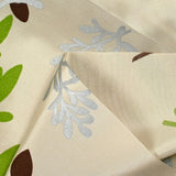 Polyester imprimé nature fond grège