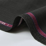 Tela de sastrería de lana elegante en negro y gris