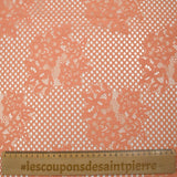 Dentelle polyester Joséphine pêche