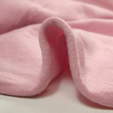 Molleton de polyester french terry doux rose clair