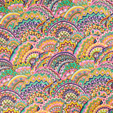 Coton liberty ® Newton vert et rose au mètre