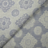 Jacquard 100% lin fleurs de Provence bleu