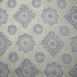 Jacquard 100% lin fleurs de Provence bleu