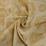 Jacquard 100% lin fleurs de Provence beige