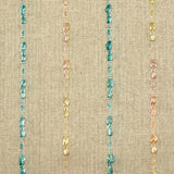 Linen viscose satin stripe peach and turquoise string background