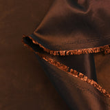 Polyester brillant Margot marron écureuil