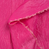 Polyester froissé Sully rose fluo