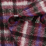 Brushed wool brushed with long prune, purple and dark green tiles