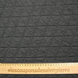Jersey matelassé triangle fond anthracite chiné