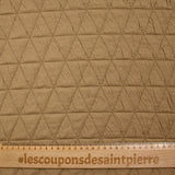 Jersey matelassé triangle fond beige foncé