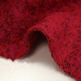 Laine mélangée bouclette Jeny rouge chiné noir