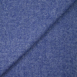 Sergé de laine mélangée bleu roi et blanc