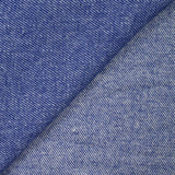 Sergé de laine mélangée bleu roi et blanc